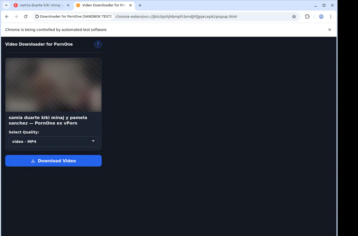 PornOne Video Downloader browser extension screenshot 3